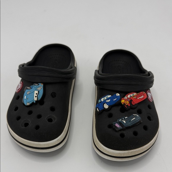 CROCS Black Kids Sandals with Car Charms - Picture 2 of 9